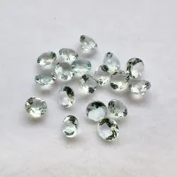 Aquamarin rund, 4 x 4 mm, 4.30 ct, Brasilien, 18 St&uuml;ck