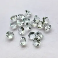 Aquamarin rund, 4 x 4 mm, 4.30 ct, Brasilien, 18 St&uuml;ck
