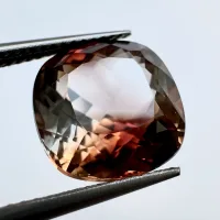 Champagner Topas Bicolor, Kissen, Brasilien, 8,83 ct