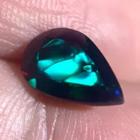 Ethiopian Opal Black, Pear, Treated, 1.17 ct
