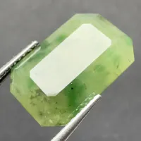 Hydrogrossular Garnet Yellowish Green, Octagonal, Pakistan, 16 x 10 x 7 mm, 12.47 ct