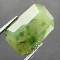 Hydrogrossular Garnet Yellowish Green, Octagonal, Pakistan, 16 x 10 x 7 mm, 12.47 ct