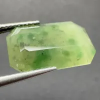 Hydrogrossular Garnet Yellowish Green, Octagonal, Pakistan, 16 x 10 x 7 mm, 12.47 ct