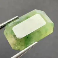Hydrogrossular Garnet Yellowish Green, Octagonal, Pakistan, 16 x 10 x 7 mm, 12.47 ct