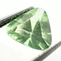 Peridot  Green with Black Rutile, Triangle, Pakistan, 8 x 7 x 5 mm, 1.74 ct