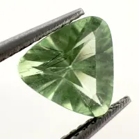 Peridot  Green with Black Rutile, Triangle, Pakistan, 8 x 7 x 5 mm, 1.74 ct