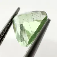 Peridot  Green with Black Rutile, Triangle, Pakistan, 8 x 7 x 5 mm, 1.74 ct
