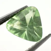 Peridot  Green with Black Rutile, Triangle, Pakistan, 8 x 7 x 5 mm, 1.74 ct