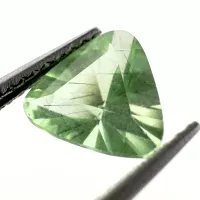 Peridot  Green with Black Rutile, Triangle, Pakistan, 8 x 7 x 5 mm, 1.74 ct
