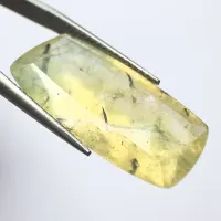 Prehnite Yellowish Green, Cushion, Africa, 22 x 12 x 6 mm, 12.59 ct