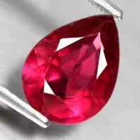 Rubin behandelt Birne, 8 x 6 mm, 1.98 ct, Madagaskar