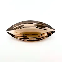 Quartz fum&eacute; marquise concave, 32 x 13 x 7 mm, 17.30 ct, IF