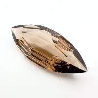 Quartz fum&eacute; marquise concave, 32 x 13 x 7 mm, 17.30 ct, IF
