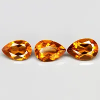 Grenat spessartite poire, 5 x 3 mm, 1.12 ct, Mozambique, 3 Pcs