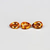 Grenat spessartite poire, 5 x 3 mm, 1.12 ct, Mozambique, 3 Pcs