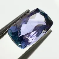 Tanzanite Pourpre verd&acirc;tre, coussin, 2,14 ct, certificat IGI