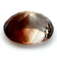 Champagne Topaz Oval, Heated, Brazil, 12.70 ct, VVS