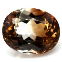 Champagne Topaz Oval, Heated, Brazil, 12.70 ct, VVS