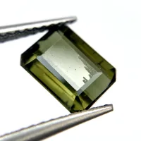 Turmalin Gr&uuml;n, achteckig, Nigeria, 8 x 6 x 4 mm, 1,97 ct