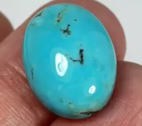 Turquoise bleu, cabochon ovale, USA, 15 x 11 x 7 mm, 13.90 ct