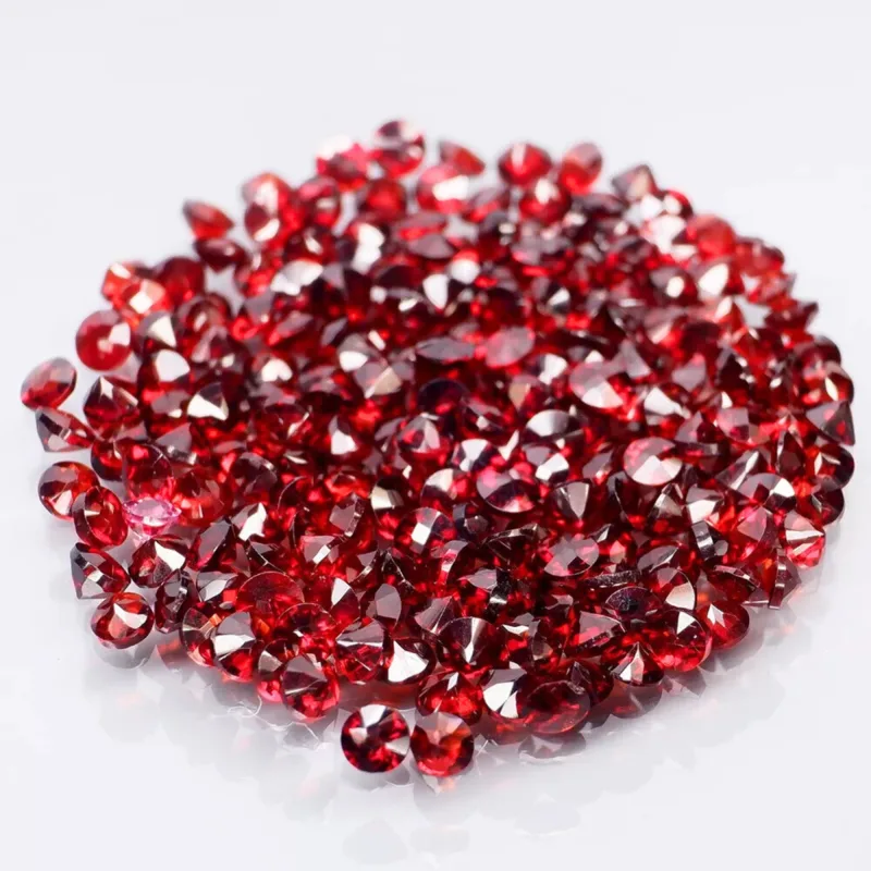 Almandine garnet round, 200 pieces, 1.7 mm, 5.72 ct