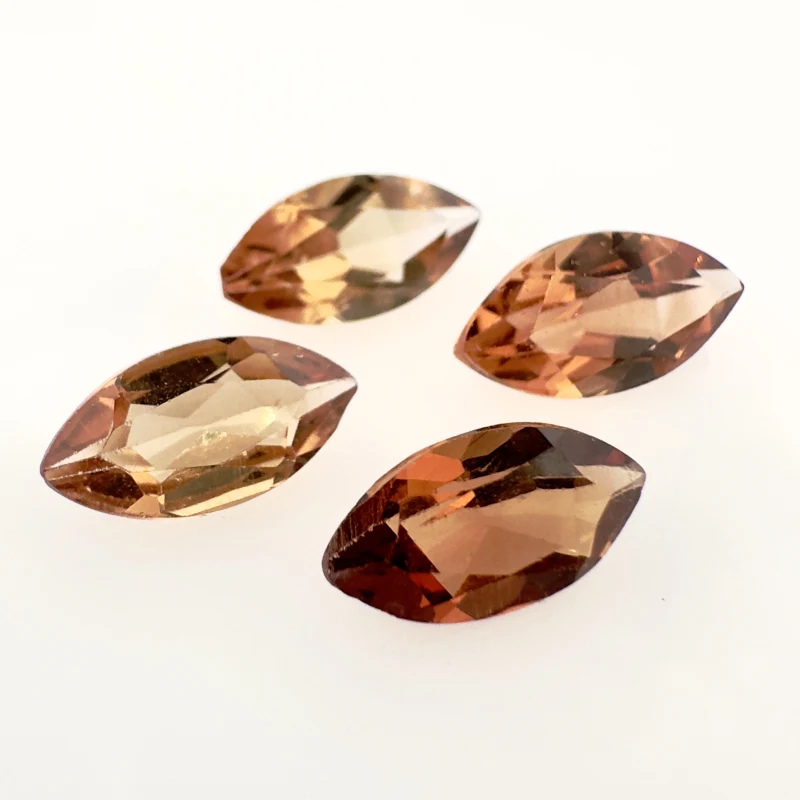 Champagner Topas  Marquise, Brasilien, 4 St&uuml;ck, 4,64 ct