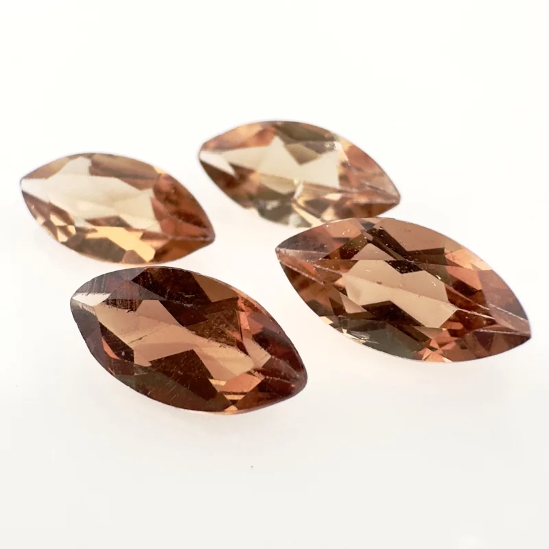 Champagner Topas  Marquise, Brasilien, 4 St&uuml;ck, 4,64 ct