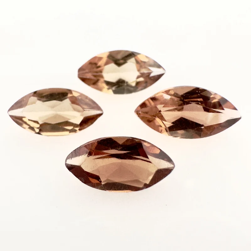 Champagner Topas  Marquise, Brasilien, 4 St&uuml;ck, 4,64 ct