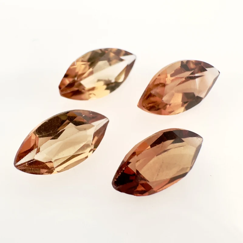 Champagner Topas  Marquise, Brasilien, 4 St&uuml;ck, 4,64 ct