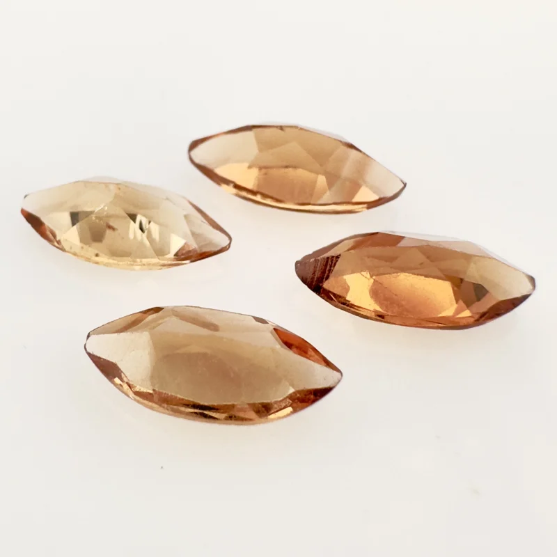 Champagner Topas  Marquise, Brasilien, 4 St&uuml;ck, 4,64 ct