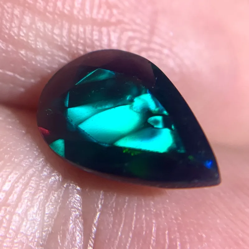 Ethiopian Opal Black, Pear, Treated, 1.17 ct