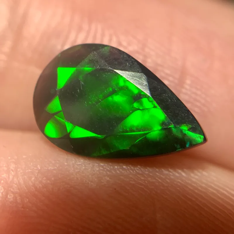 Ethiopian Opal Black, Pear, Treated, 1.17 ct