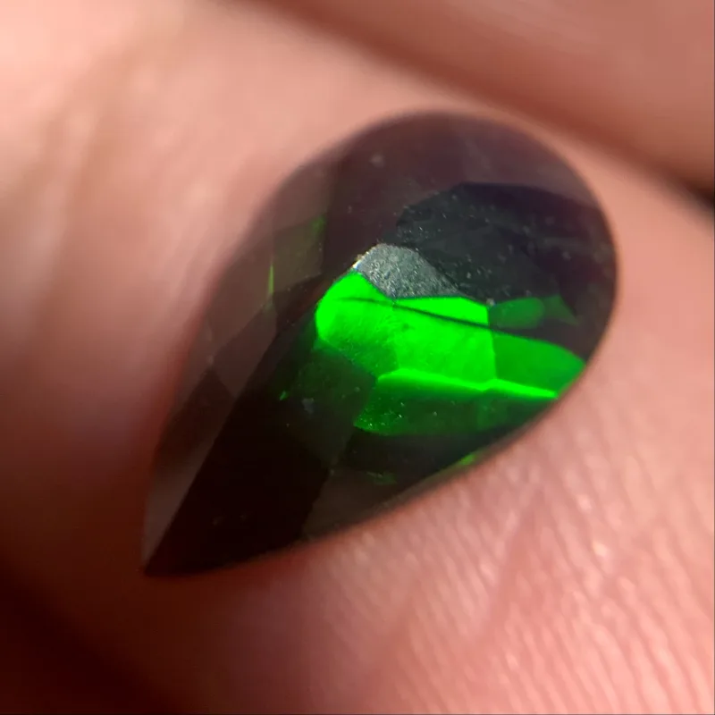 Ethiopian Opal Black, Pear, Treated, 1.17 ct