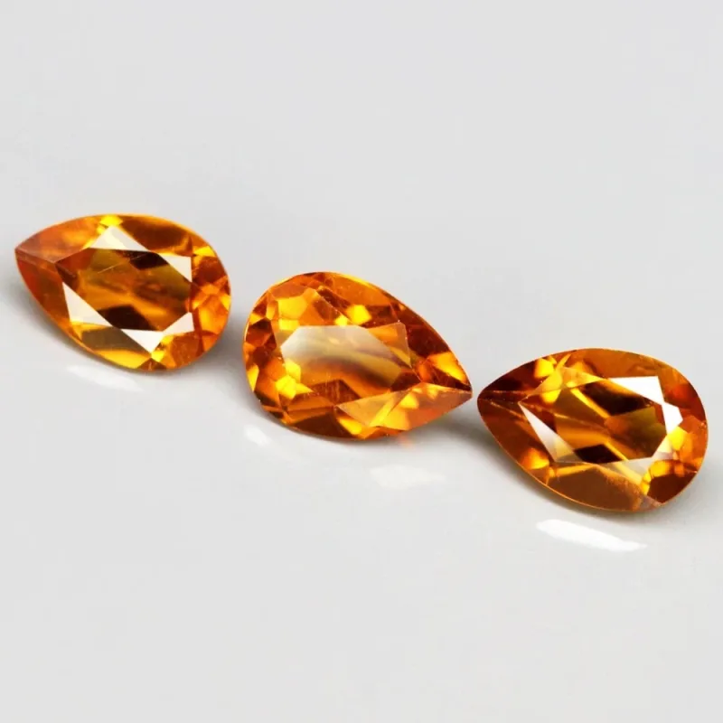 Grenat spessartite poire, 5 x 3 mm, 1.12 ct, Mozambique, 3 Pcs