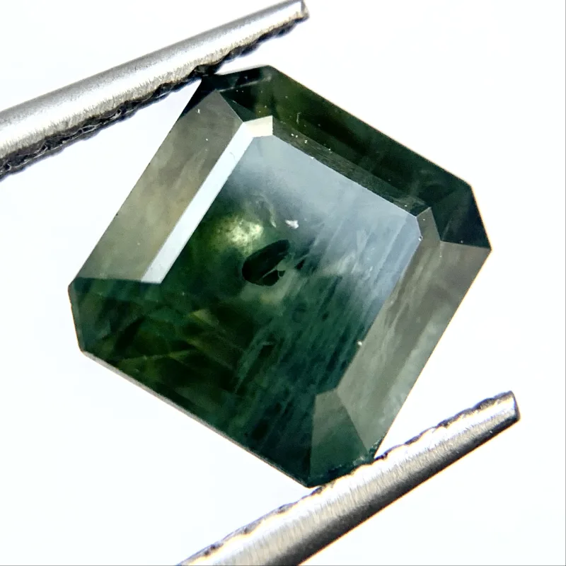 Sapphire Green, Heated, Octagonal, Madagascar, 3.30 ct