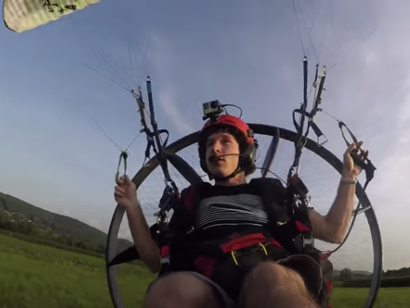 Paramotoring to get a cheeseburger