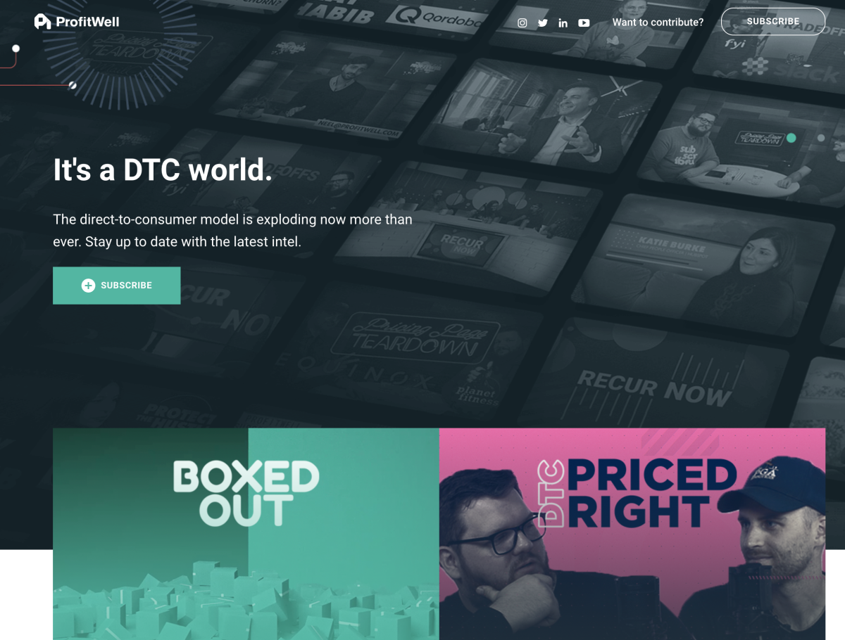 ProfitWell is focusing on a DTC niche