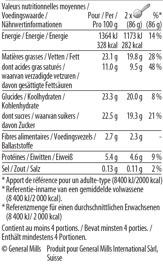 3415587168710 – DARK CHOC & CARAMELIZED ALM 392g