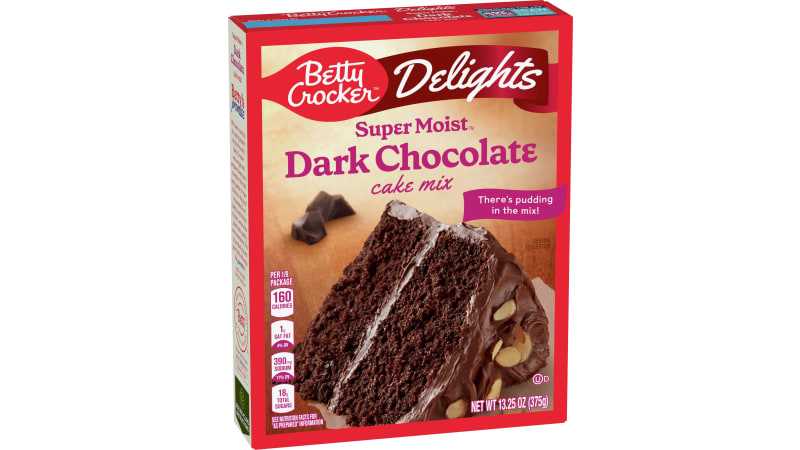 Betty Crocker Delights Super Moist Dark Chocolate Cake Mix 1325 Oz 