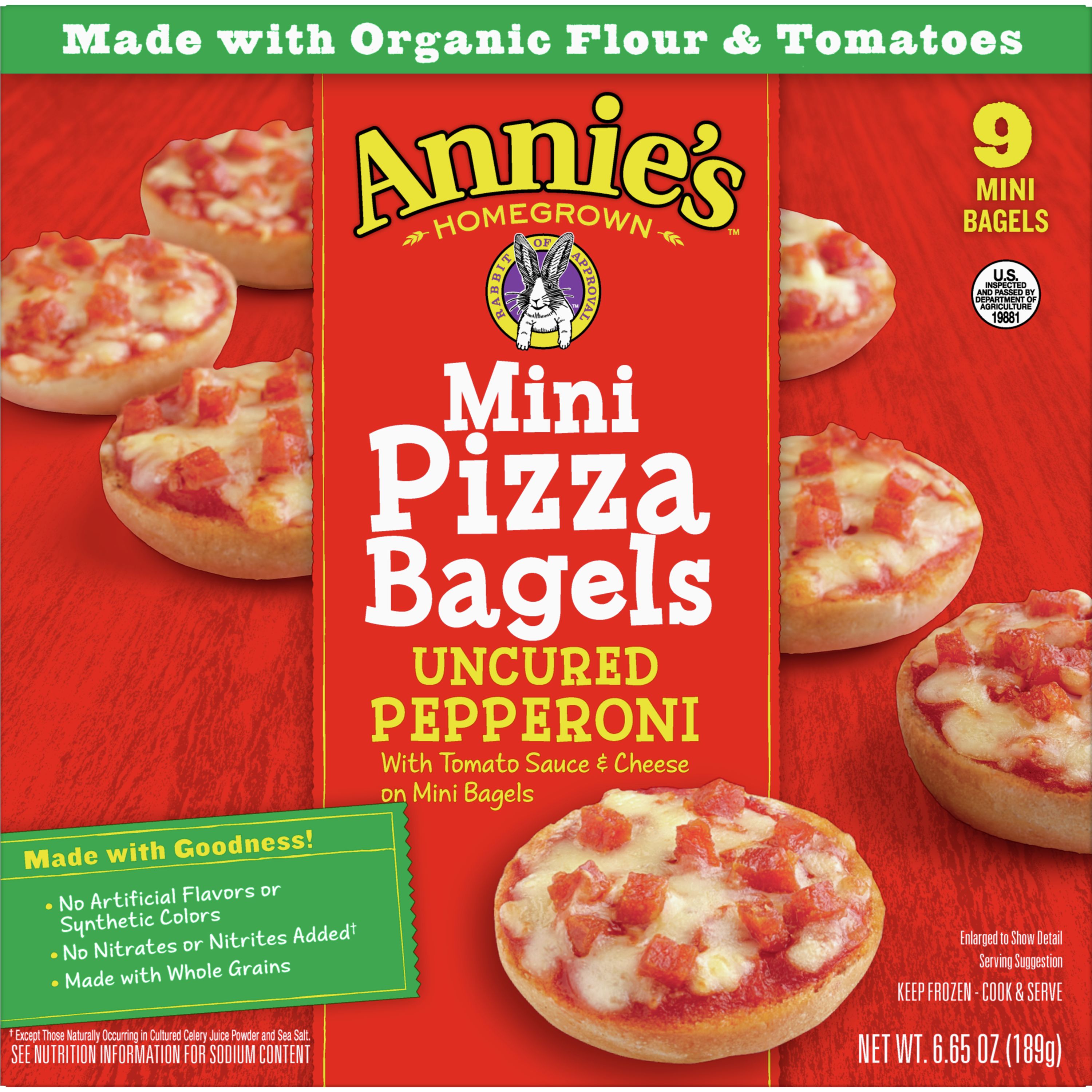 Uncured Pepperoni Mini Pizza Bagels | Annie's Homegrown