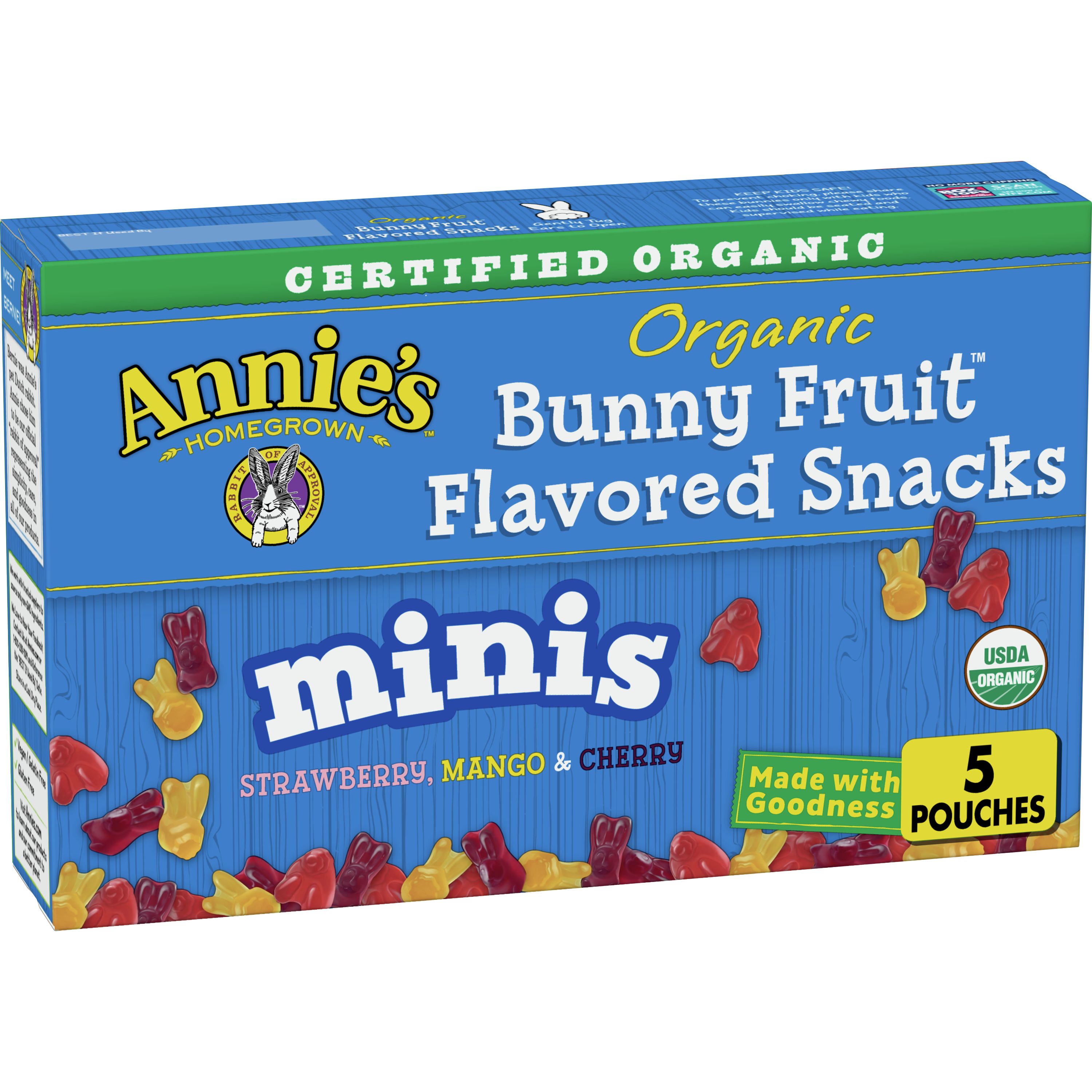 Organic Minis Bunny Fruit Snacks | Annie's Homegrown