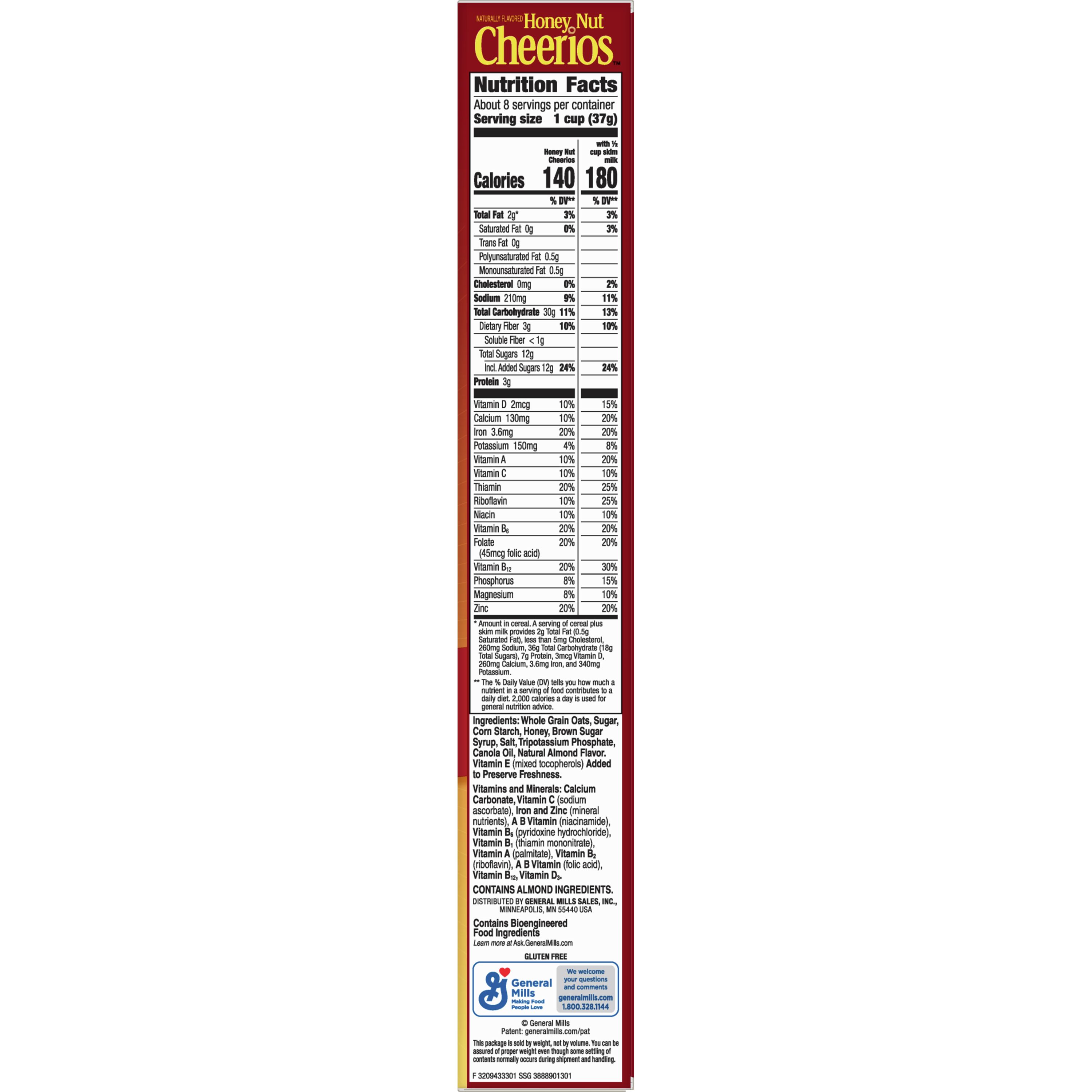 Honey Nut Cheerios Nutrition Facts Label Blog Dandk 9191