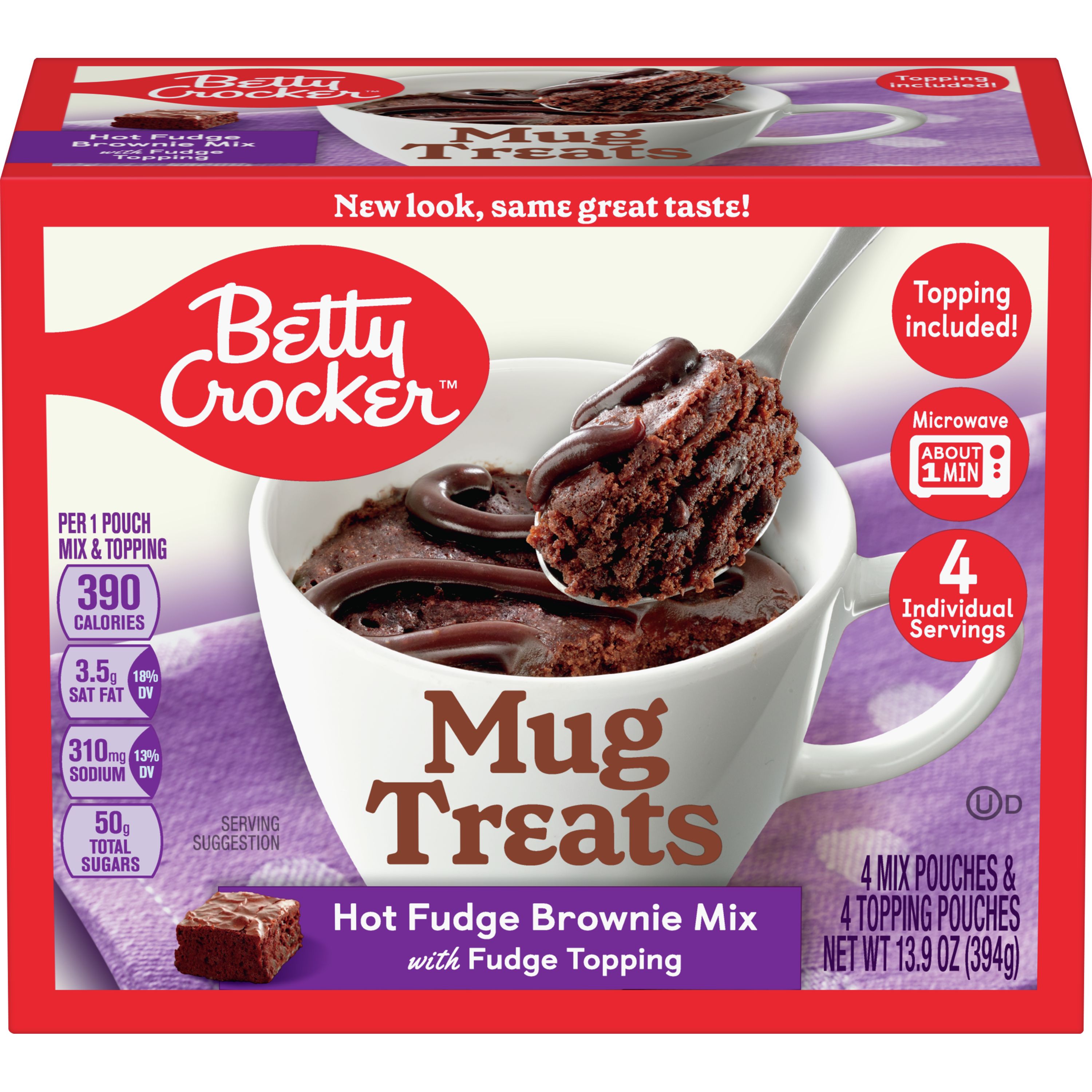Crocker™ Hot Fudge Brownie Mix Mug Treats with Fudge - BettyCrocker.com