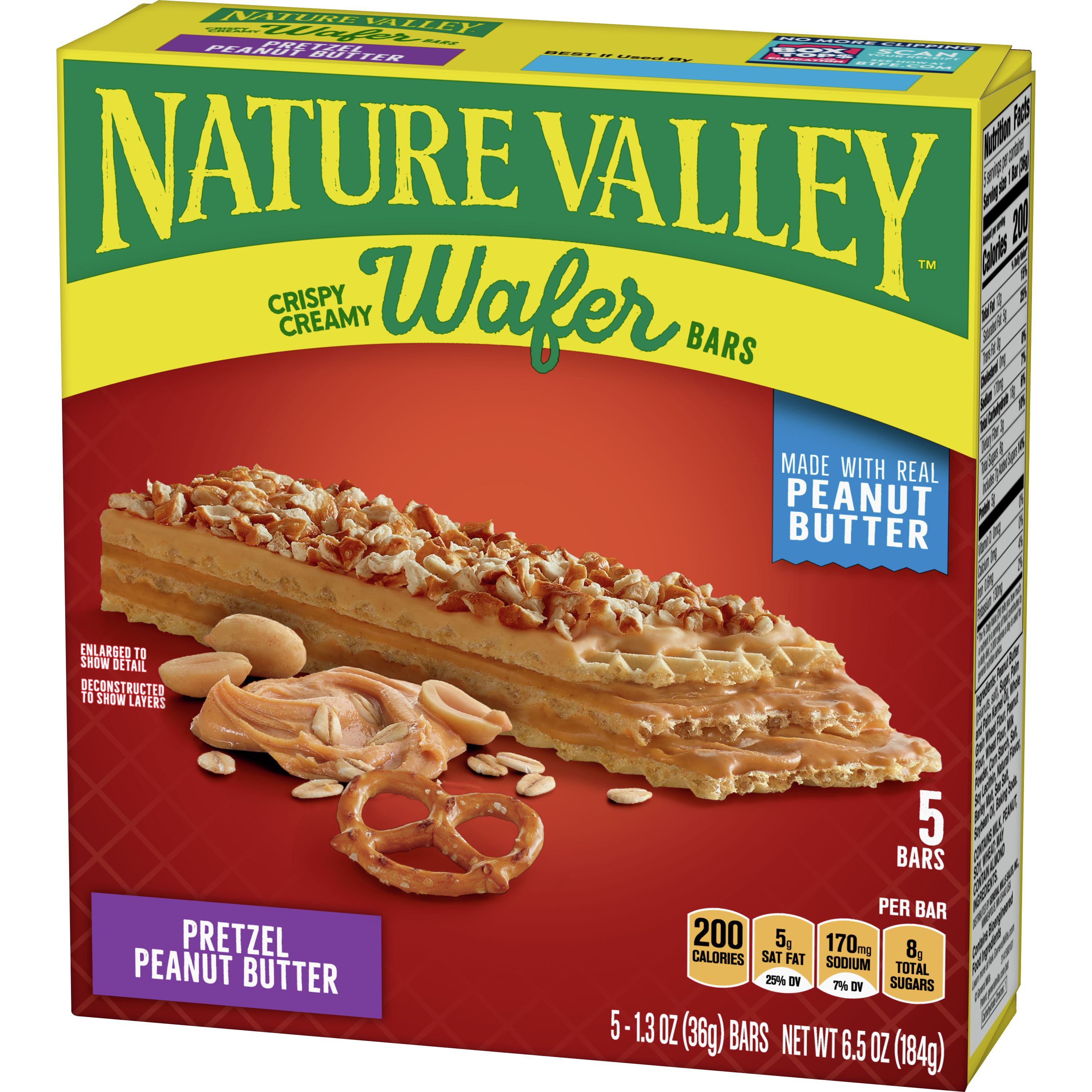 Pretzel Peanut Butter Wafer Bars | Crispy Wavers | Nature Valley