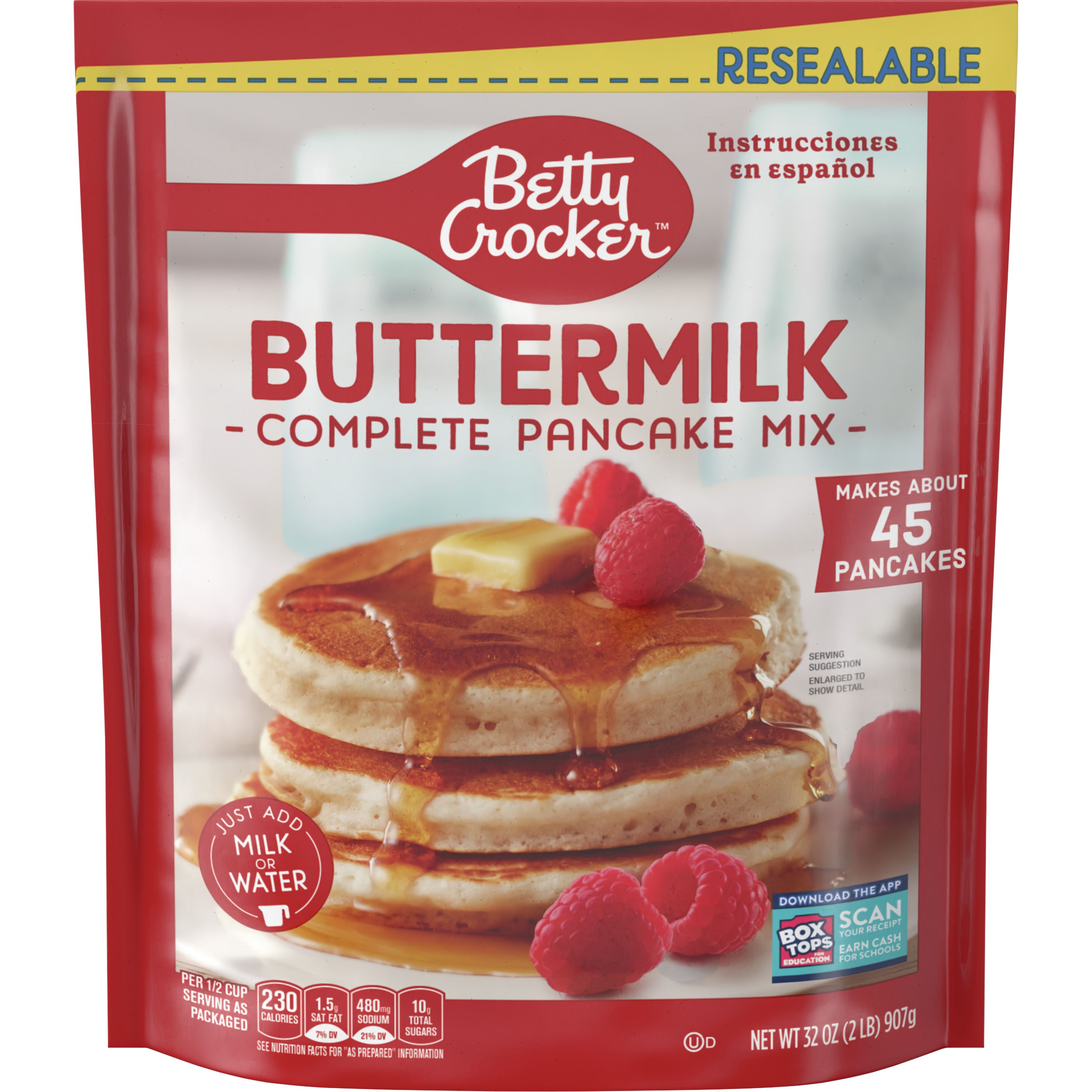 Forskellige vi overbelastning Betty Crocker Buttermilk Complete Pancake Mix Pouch, 32 oz -  BettyCrocker.com