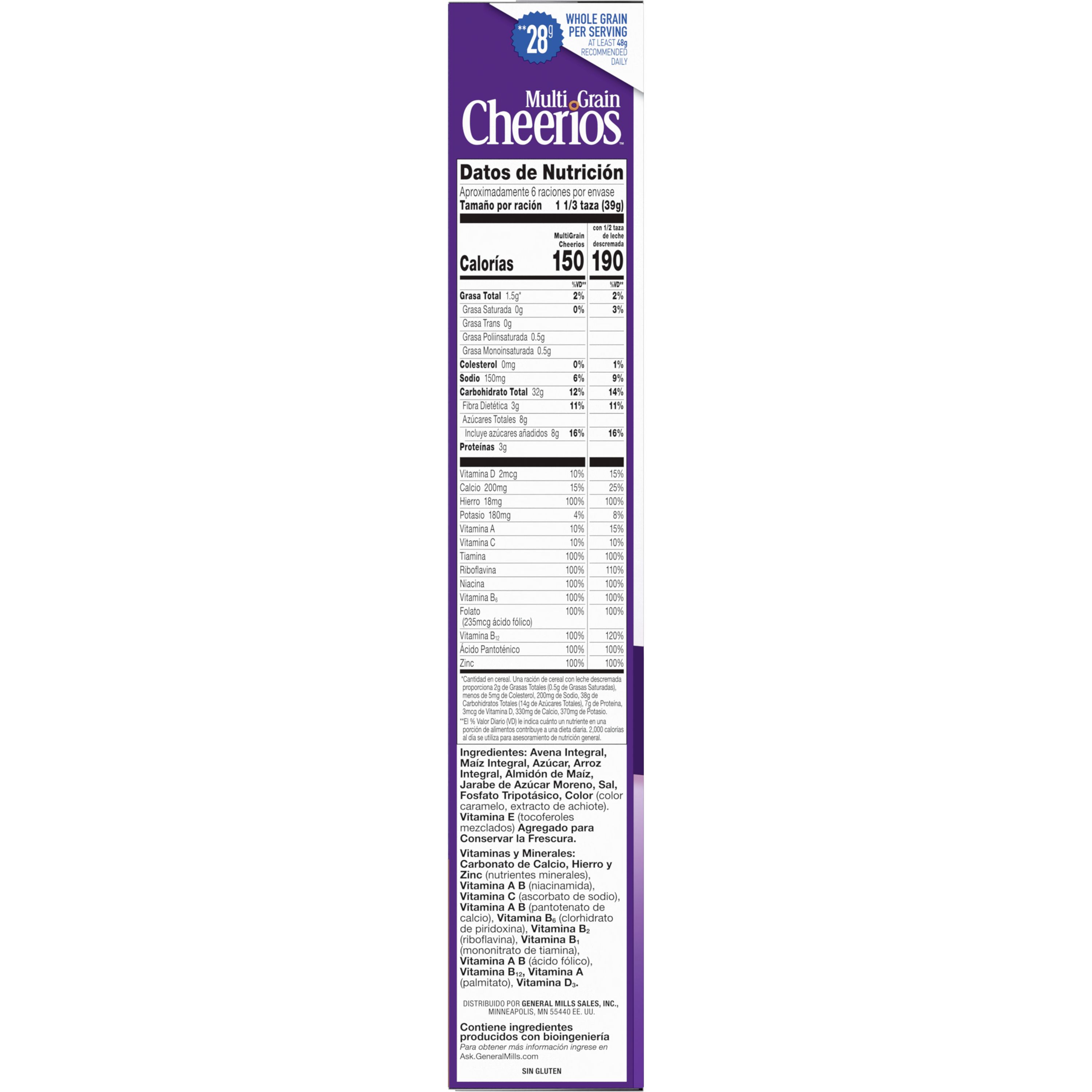 Multigrain Cheerios Nutrition Facts Label Besto Blog