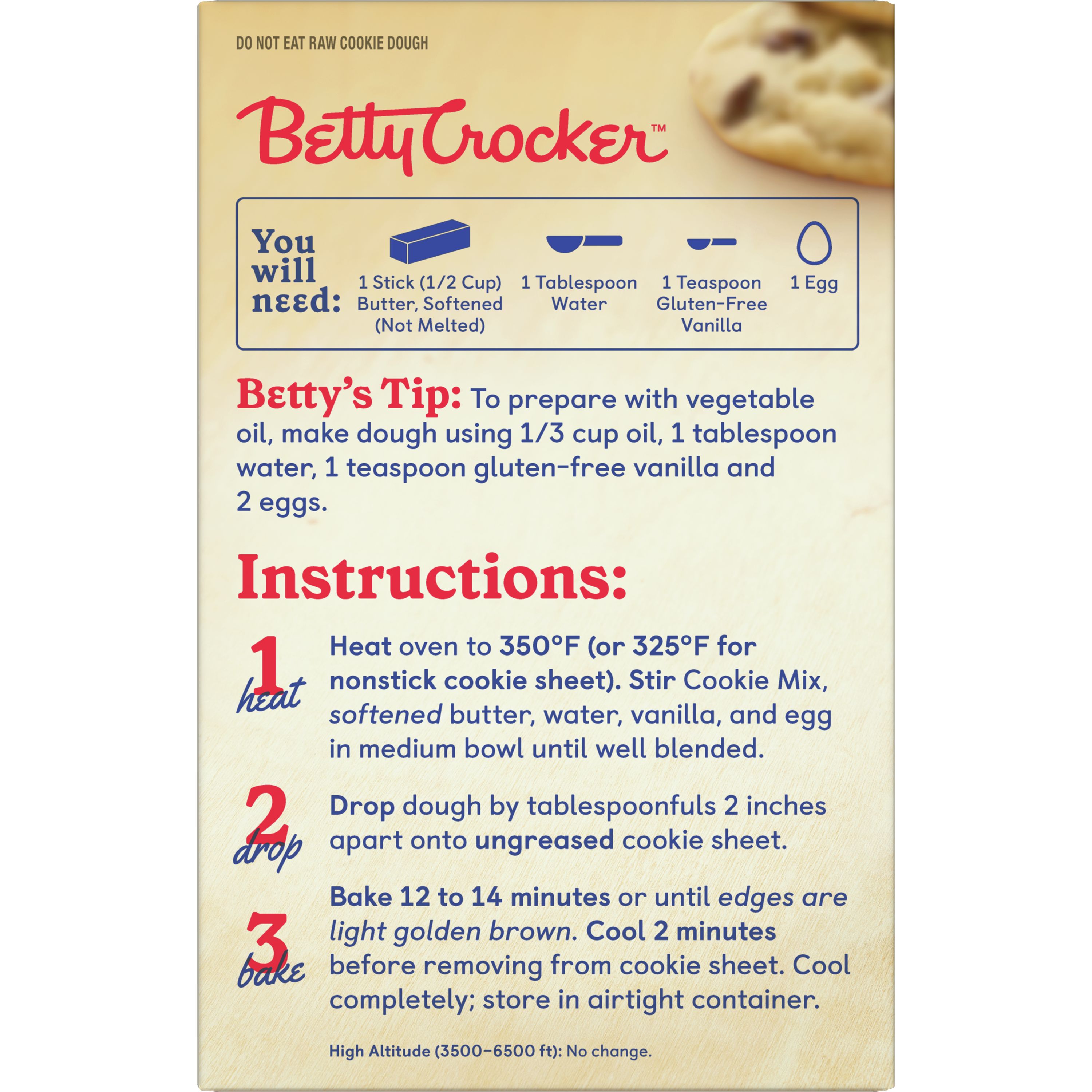 Crocker™ Gluten Free Chip Cookie Mix - BettyCrocker.com