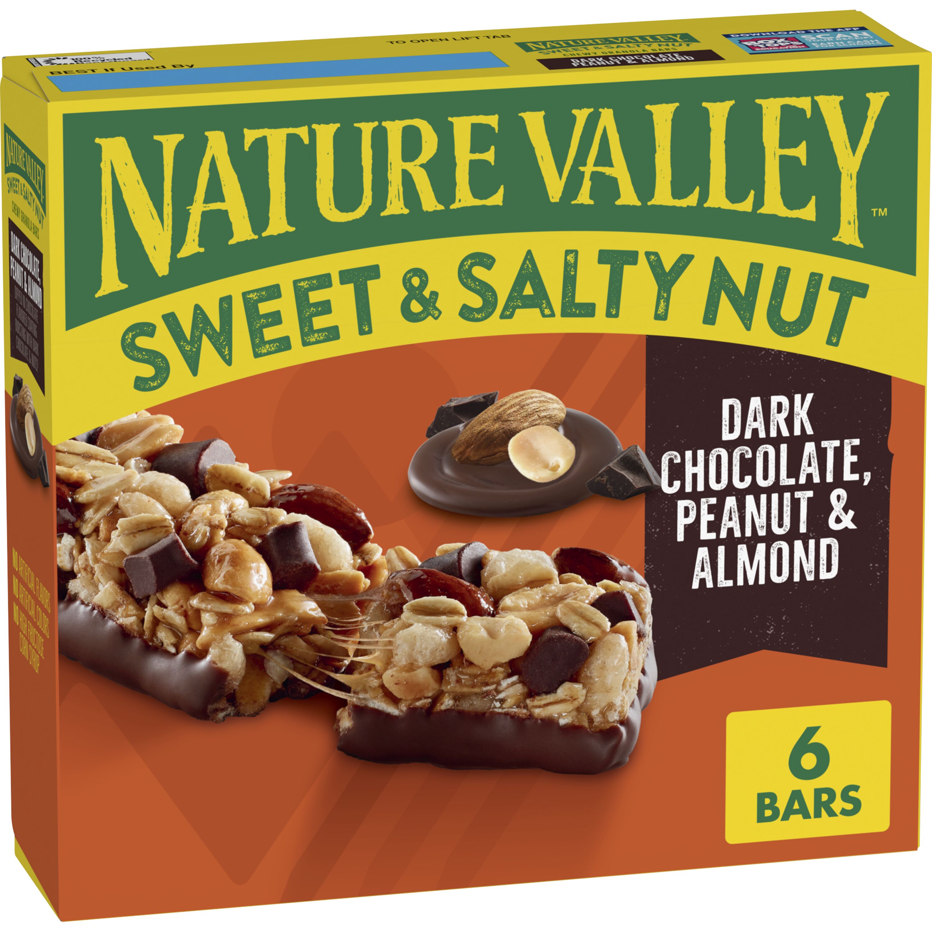 Nature Valley Sweet and Salty Nut Bars, Dark Chocolate Peanut Almond, 6 ct  