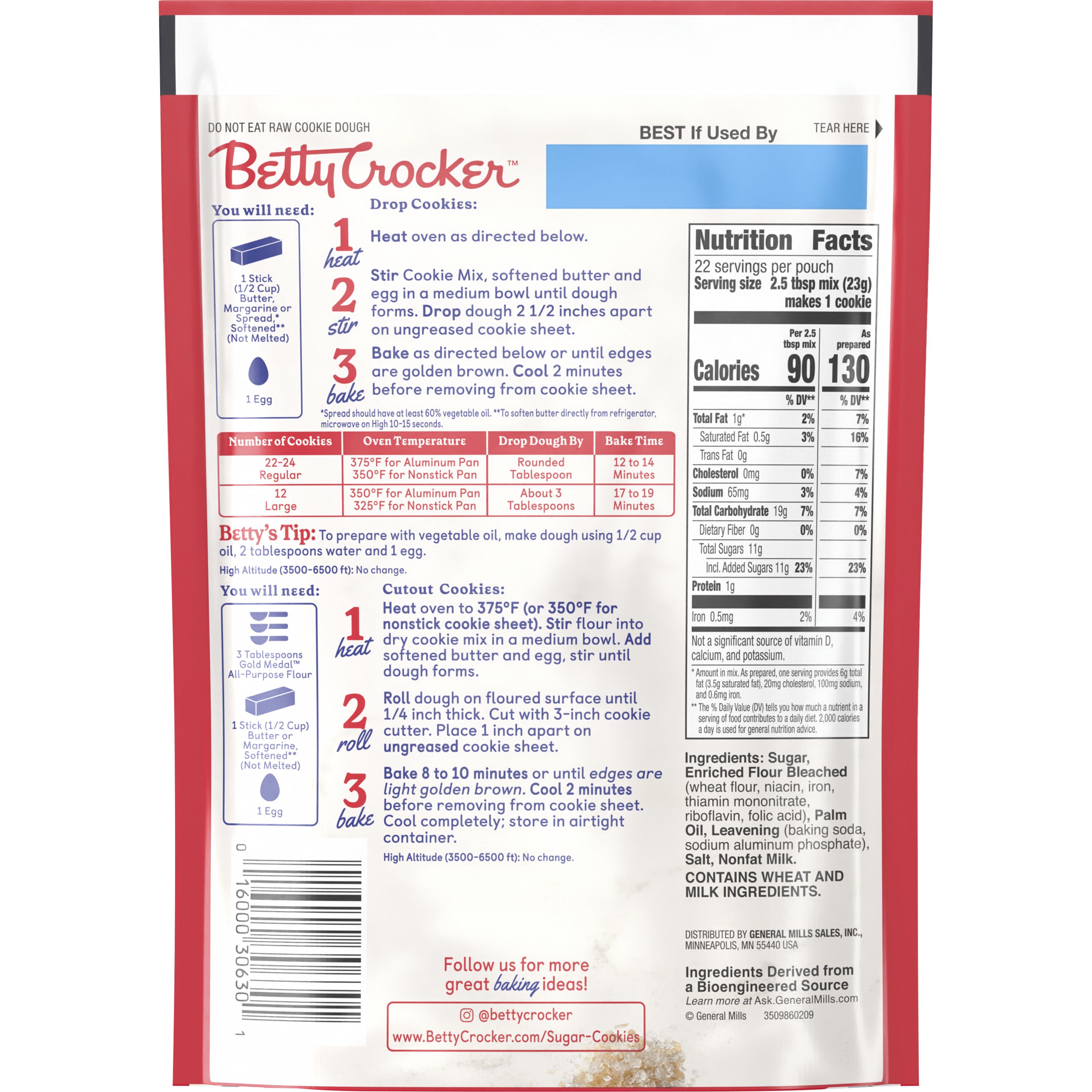 betty crocker sugar cookie mix