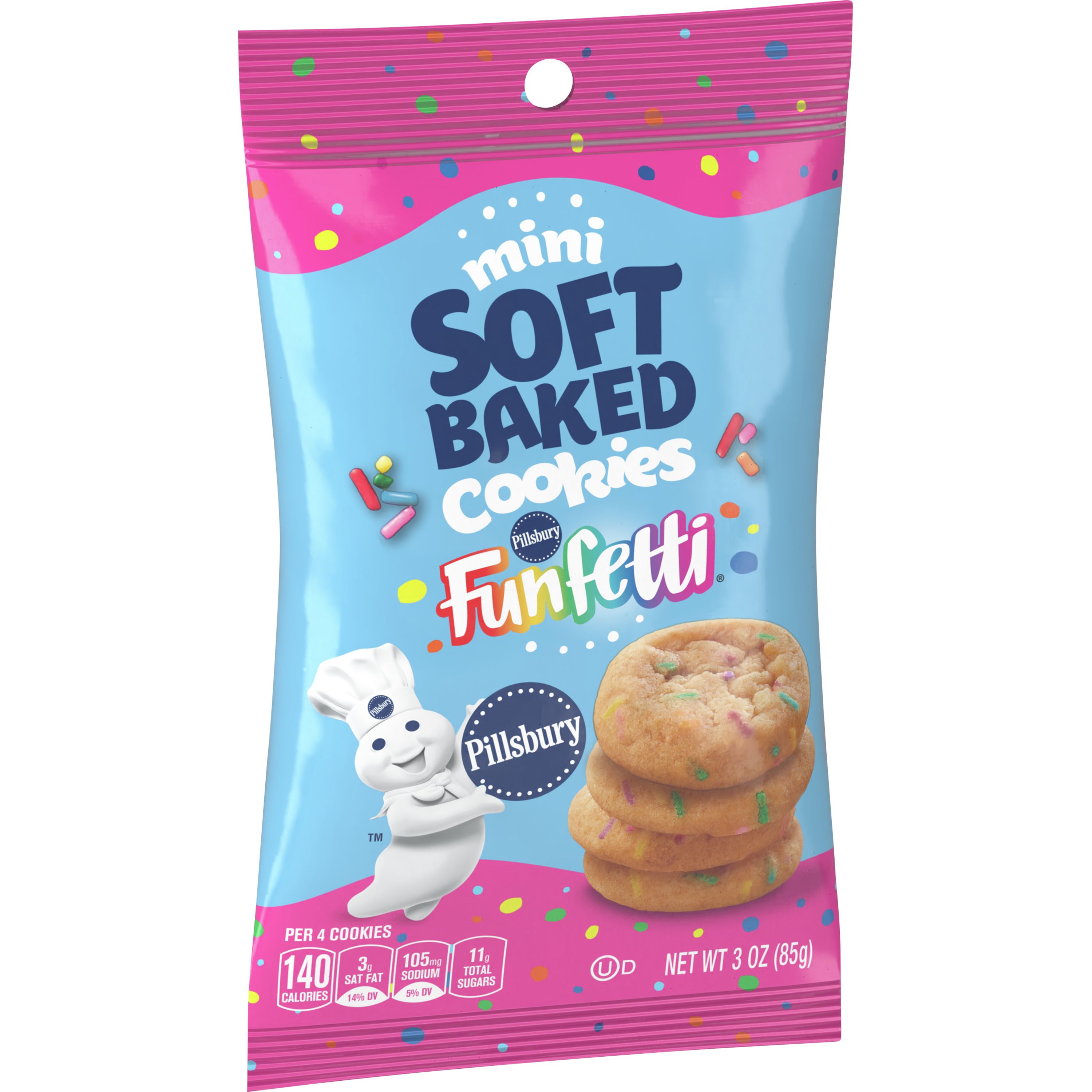 Pillsbury Cookies, Confetti, Soft Baked, Mini, 12 Pack - 12 pack, 1 oz pouches